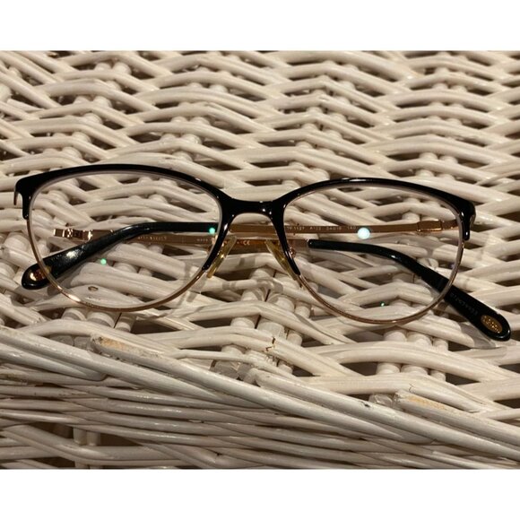Tiffany & Co TF 1127 6122 Black & Rose Gold Eyeglasses Frames 54-16-140 DAMAGED - Picture 2 of 13